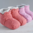 Julia Adams Patterns Lila Bootie in Rose and Pink