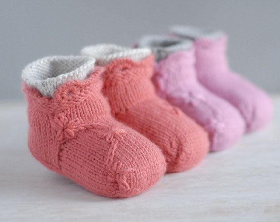 Julia Adams Patterns Lila Bootie in Rose and Pink