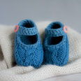 Julia Adams Patters Mary Jane Shoe in Vintage Blue