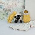 Julia Adams Patterns Simeon Shoe in Yellow and Grey