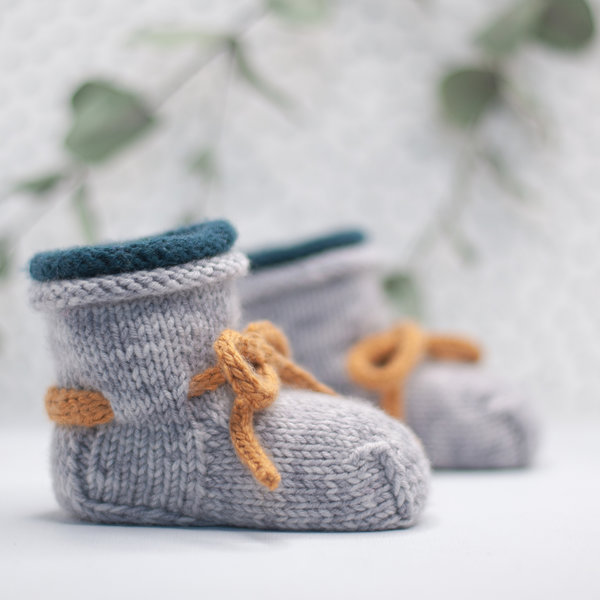 Julia Adams Patterns Tom Boot in Grey and Teal