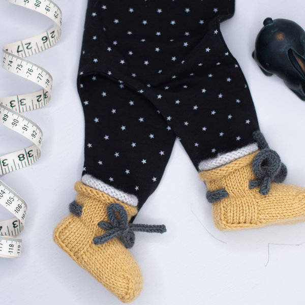Julia Adams Patterns Tom Boot in Yellow and Grey