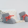 Julia Adams Patterns Tom Boot in Grey and Pink