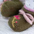 Julia Adams Patterns Tom Boot in Olive and Pink