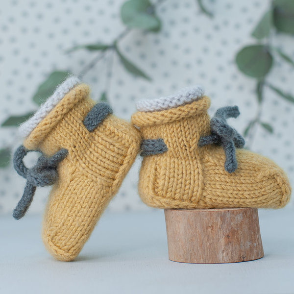 Julia Adams Patterns Tom Boot in Yellow and Grey