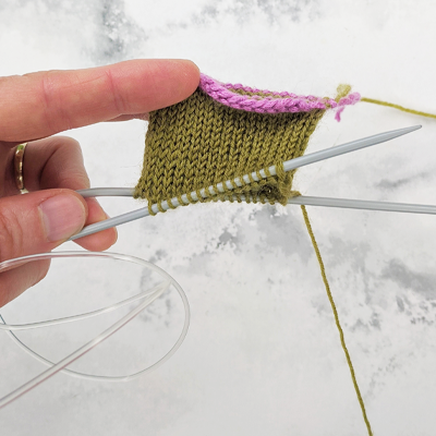 How to knit in the round using a circular needle (magic loop)