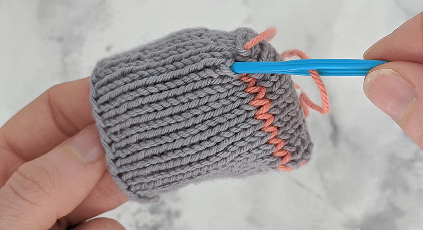 Sewing in the ends after doing Kitchener Stitch
